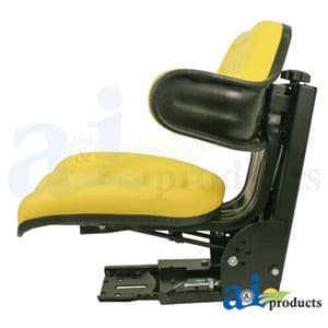 W333YL - Seat w/ Wrap Around Back w/Arms, Yellow Vinyl, 265 lb / 120 kg Weight Limit - Thumbnail 3