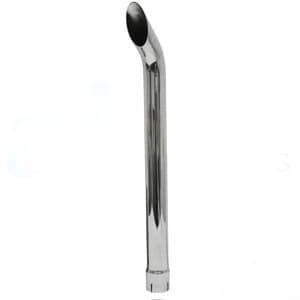 ZNL31838A - Slotted 3 1/8" ID 38" Long Curved Chrome Exhaust Stack - Thumbnail 3