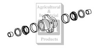 80A196 - Bushings Seals Cones Cups Hub w/ Bolts