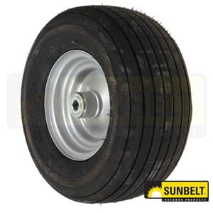 B1WL56 - WHEEL-CASTER, 13X6.5X6, RIBBED, SILVER