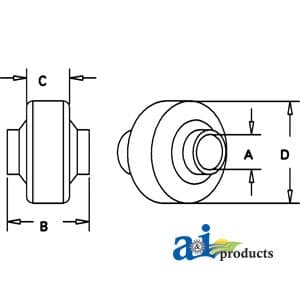BS106 - Socket, Ball; Top Link (Cat III)