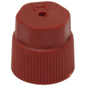 CP0132 - 16mm Red R-134a High Side Valve Port Cap OEM & Aftermarket (5 Pack)