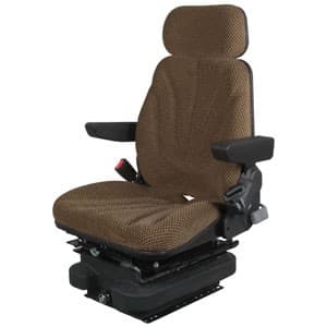 F10A4040 - Seat, F10 Series w/ Isolator, Low Pro Air Suspension, Brown Checkered Cloth