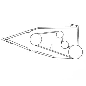 H138762 - Secondary Countershaft / Front Straw Chopper Belt