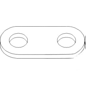 R121788 - Spacer; Front Drawbar Support Strap