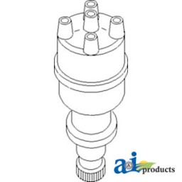 107304C91-12V - Distributor, New, Electronic Ignition, 12 Volt Ne