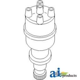 107304C91 - Distributor, New, Electronic Ignition, 6 Volt Positiv