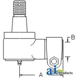 1277261C1 - Cylinder End, Power Steering (MFWD) 	