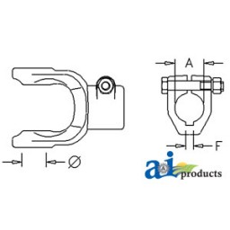 141028042 - Implement Yoke Round Bore Clamp Style 	