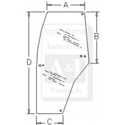 192003A6 - Glass, Door (LH)