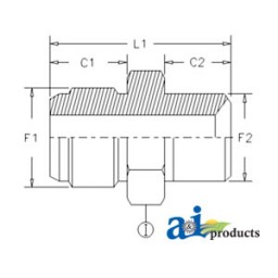 2404-06-06 - Straight Connector Jic Male-Nptf Male, 2 Pk