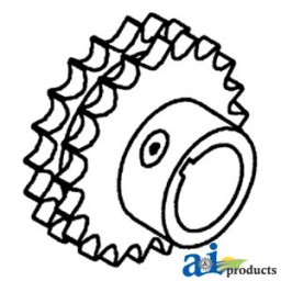 281768M91 - Double Sprocket, Beater Shaft