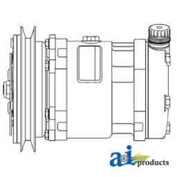 351223T91 - Compressor, New, Sanden w/ Clutch (8478) 	