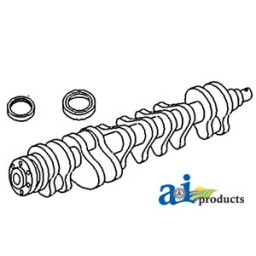 3637458M91 - Crankshaft, Keyed Nose, Lip Seal 	