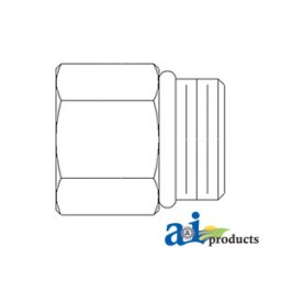 43A20 - Straight Solid Female Npt X Male Orb Adapter, 2 Pack
