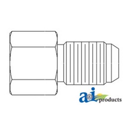 43A25 - Straight Solid Male Jic X Female Npt Adapter