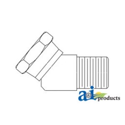 43B11 - Female-Male 45° Swivel Adapter