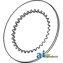 676834R2 - Steering Clutch Disc: 9.944" OD, 33 internal teeth, fi