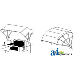 6A222 - Buggy Top, 3 Bow (40) Yellow