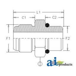 7400-05-14 - Straight Connector Jic Male-Metric Male, 2 Pk