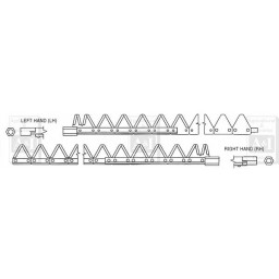 801-175 - 7' (LH), Chrome 11ga top serrated, Bolt-On 	