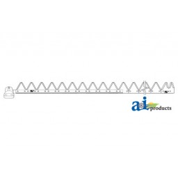 801-249 - 12', Chrome 14ga top serrated, Bolt-On 	