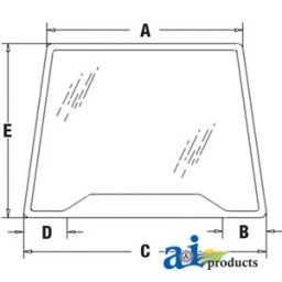 82000296 - Glass, Windshield, Front