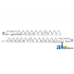 831-896 - 8' (LH), Black 11ga top serrated, Bolt-On 	