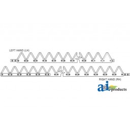 861-388 - 6' (LH), Black 11ga top serrated, Bolt-On 	