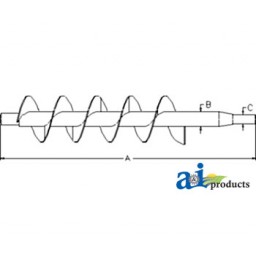 87347842 - Auger, Inclined Delivery Elevator; Stainless Steel 	