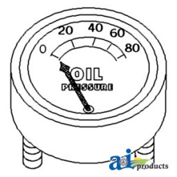 9A580 - Gauge, Oil Pressure (80 lb) 	