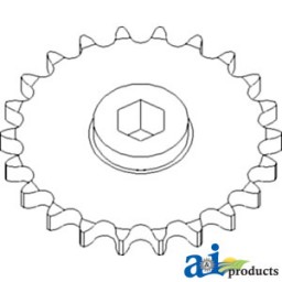 AH206760 - Sprocket, Row Unit; 22 Tooth / 80 Chain 	