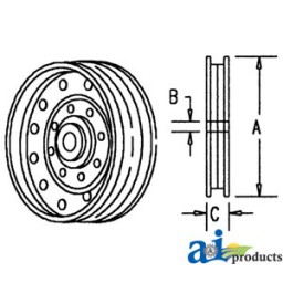 AH94450 - Pulley, Flanged Idler 	