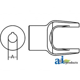 BP212068751-A - Implement Yoke, Round Bore 1 3/8 - 5/16 Keyway 	