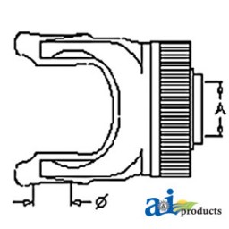 BP572100361 - Implement Yoke, Splined 1 3/8 - 6 Spline - RS Colla