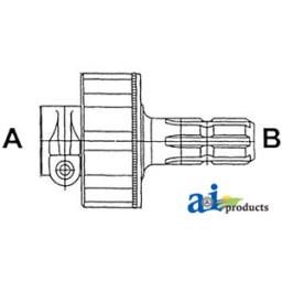 CA0015 - Radial Pin Clutch, 1 3/8" 6 Spl. Female / 1 3/8" 6 Spline Male, 3550 In/Lbs. Max Torq.