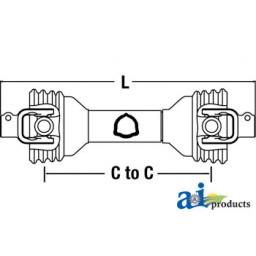 CS53811 - Driveline; W/ 1 3/8" 6 Spline Qd Yokes