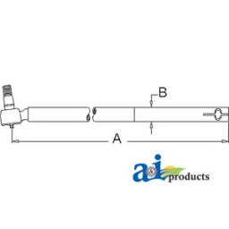 E1NN3307AA - Drag Link Tube w/ End	