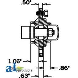 HS130045 - Hub & Spindle Assy.	