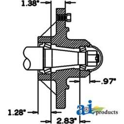 HS450088 - Hub & Spindle Assy.	