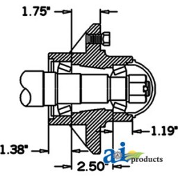 HS491066 - Hub & Spindle Assy.	