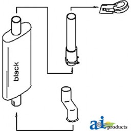 JD2950K - Muffler & Pipe Conversion Kit