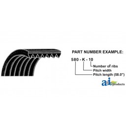 725K8 - Micro-Rib V-Belt (72.5")	