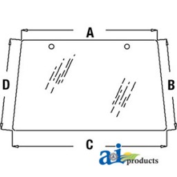 L78733 - Glass, Windshield, Front - Non-Tiltable	