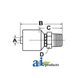 MB-04-05-W - (HW-MB) Straight Thread O-Ring Connector