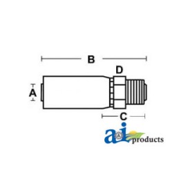 MF-08-12 - Hose End, Male Seal-LOK 	