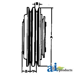 V33366 - Clutch - Sanden Style ( 2 Groove 6 Pulley)