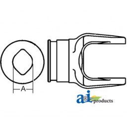 W040456-A - Inboard Yoke, used w/ Oa & OaG Profile Tubing 	