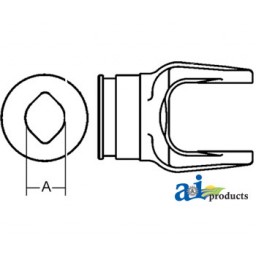 W040540-A - Inboard Yoke, used - Ov, OvGA  OvGEH Inner Profile Tu