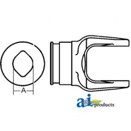 W040541-A - Inboard Yoke, used w/ 1 & 1G Outer Profile Tubing 	